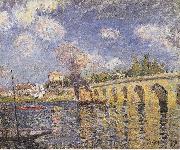 River-steamboat and bridge Alfred Sisley